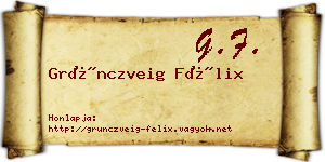 Grünczveig Félix névjegykártya